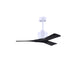 Matthews Fan Company Atlas Nan 42" Matte White Ceiling Fan With Solid Wood Blade In Matte Black Finish