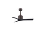 Matthews Fan Company Atlas Nan 42" Textured Bronze Ceiling Fan With Solid Wood Blade In Matte Black Finish