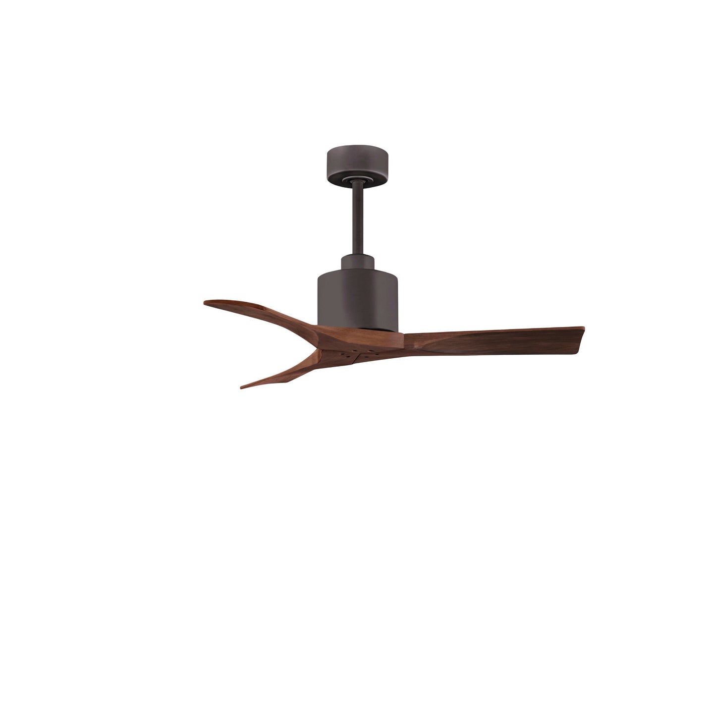 Matthews Fan Company Atlas Nan 42" Textured Bronze Ceiling Fan With Solid Wood Blade In Walnut Finish