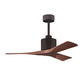 Matthews Fan Company Atlas Nan 42" Textured Bronze Ceiling Fan With Solid Wood Blade In Walnut Finish