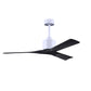 Matthews Fan Company Atlas Nan 52" Matte White Ceiling Fan With Solid Wood Blade In Matte Black Finish