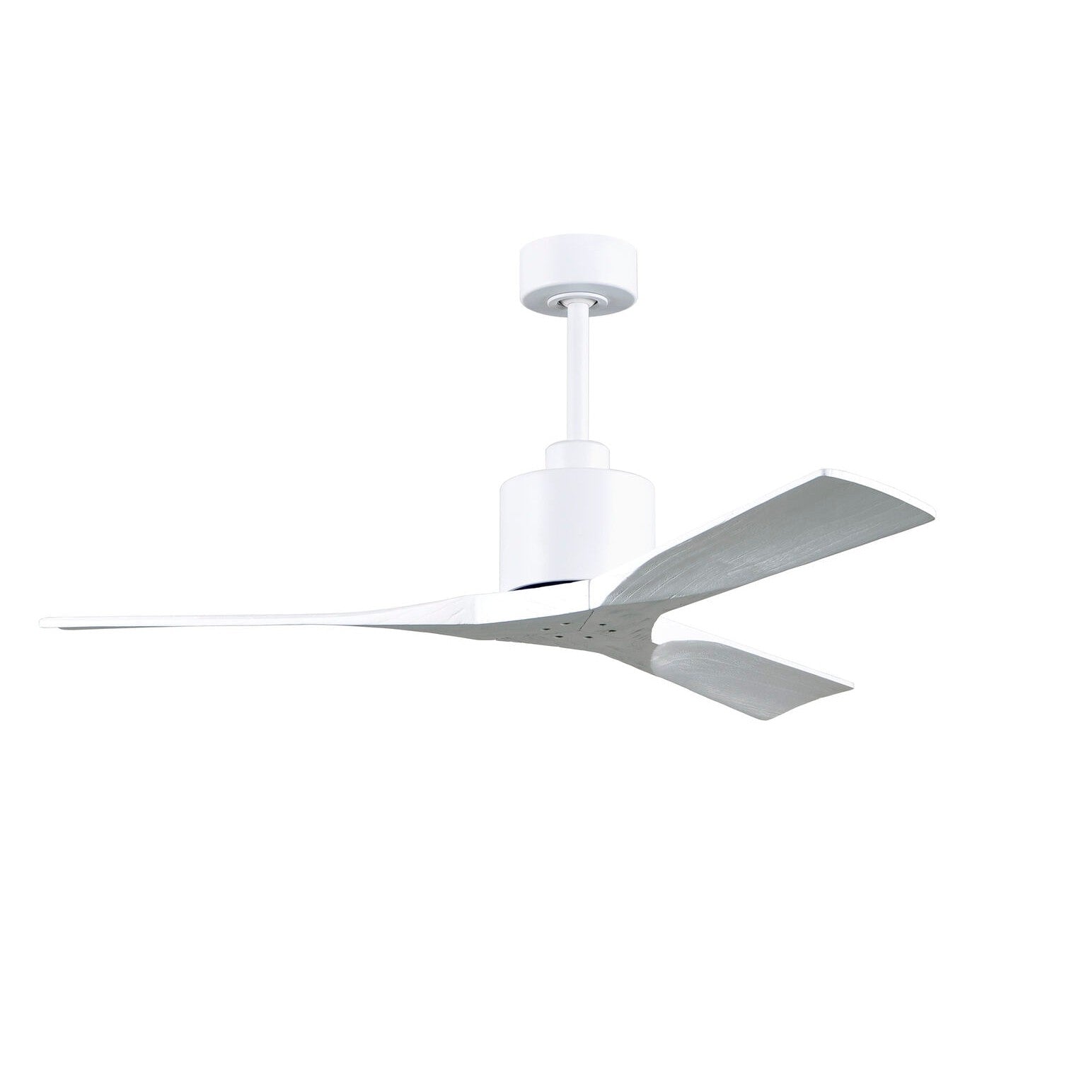 Matthews Fan Company Atlas Nan 52" Matte White Ceiling Fan With Solid Wood Blade In Matte White Finish