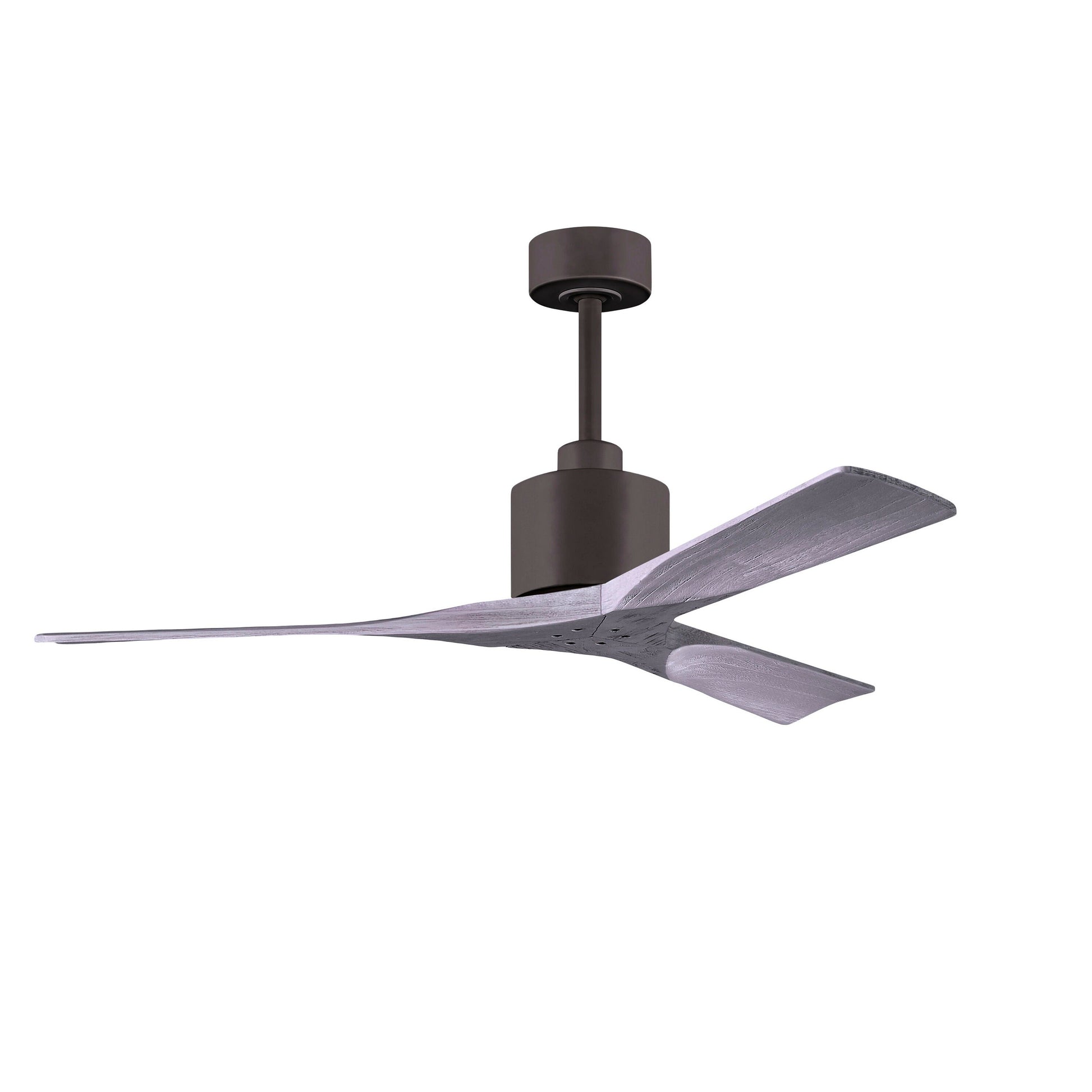 Matthews Fan Company Atlas Nan 52" Textured Bronze Ceiling Fan With Solid Wood Blade In Barnwood Tone Finish