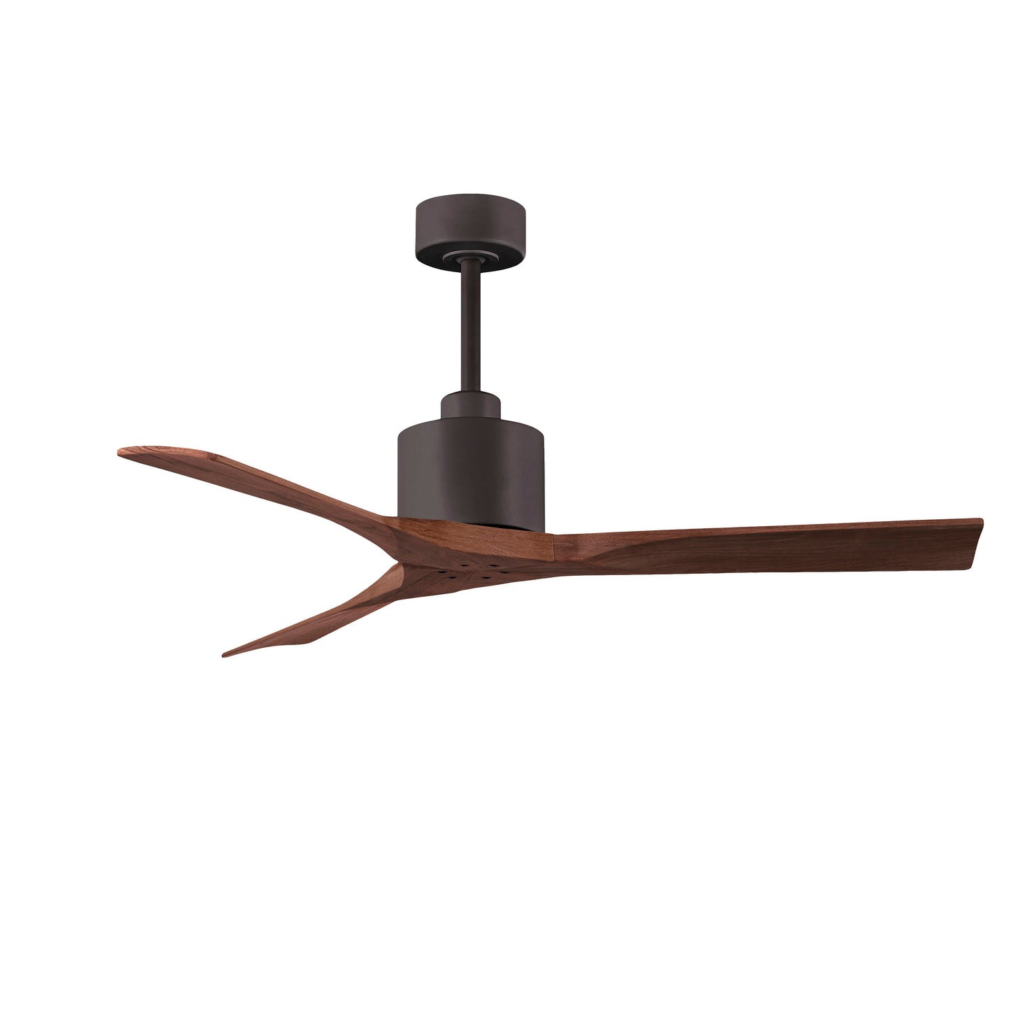 Matthews Fan Company Atlas Nan 52" Textured Bronze Ceiling Fan With Solid Wood Blade In Walnut Finish