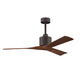 Matthews Fan Company Atlas Nan 52" Textured Bronze Ceiling Fan With Solid Wood Blade In Walnut Finish