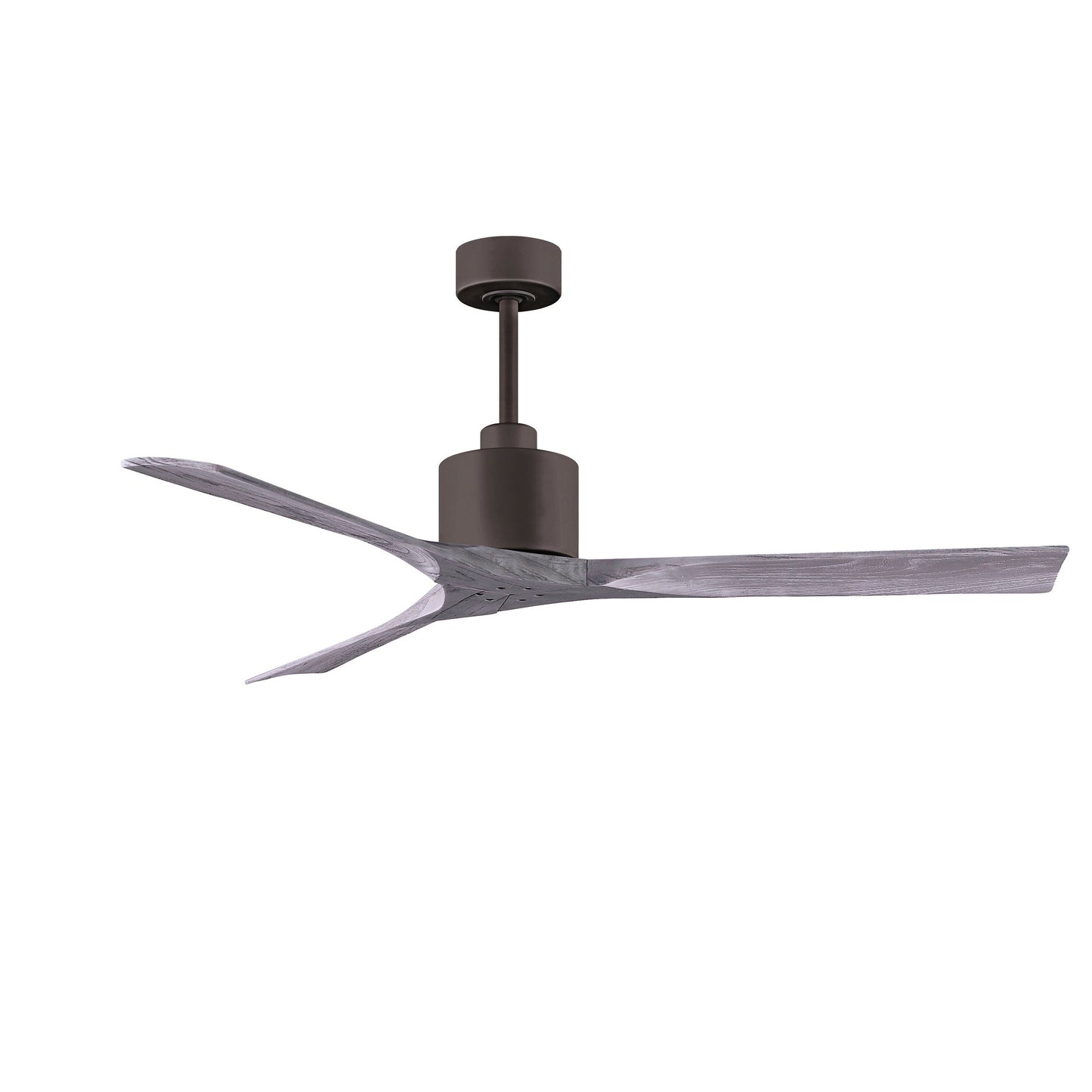 Matthews Fan Company Atlas Nan 60" Textured Bronze Ceiling Fan With Solid Wood Blade In Barnwood Tone Finish