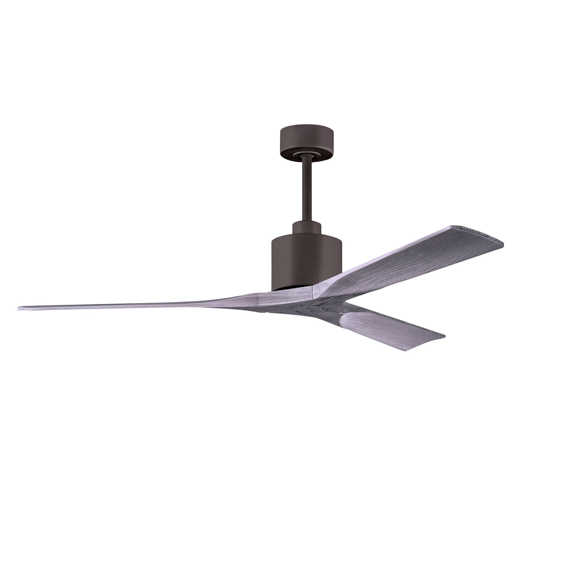 Matthews Fan Company Atlas Nan 60" Textured Bronze Ceiling Fan With Solid Wood Blade In Barnwood Tone Finish