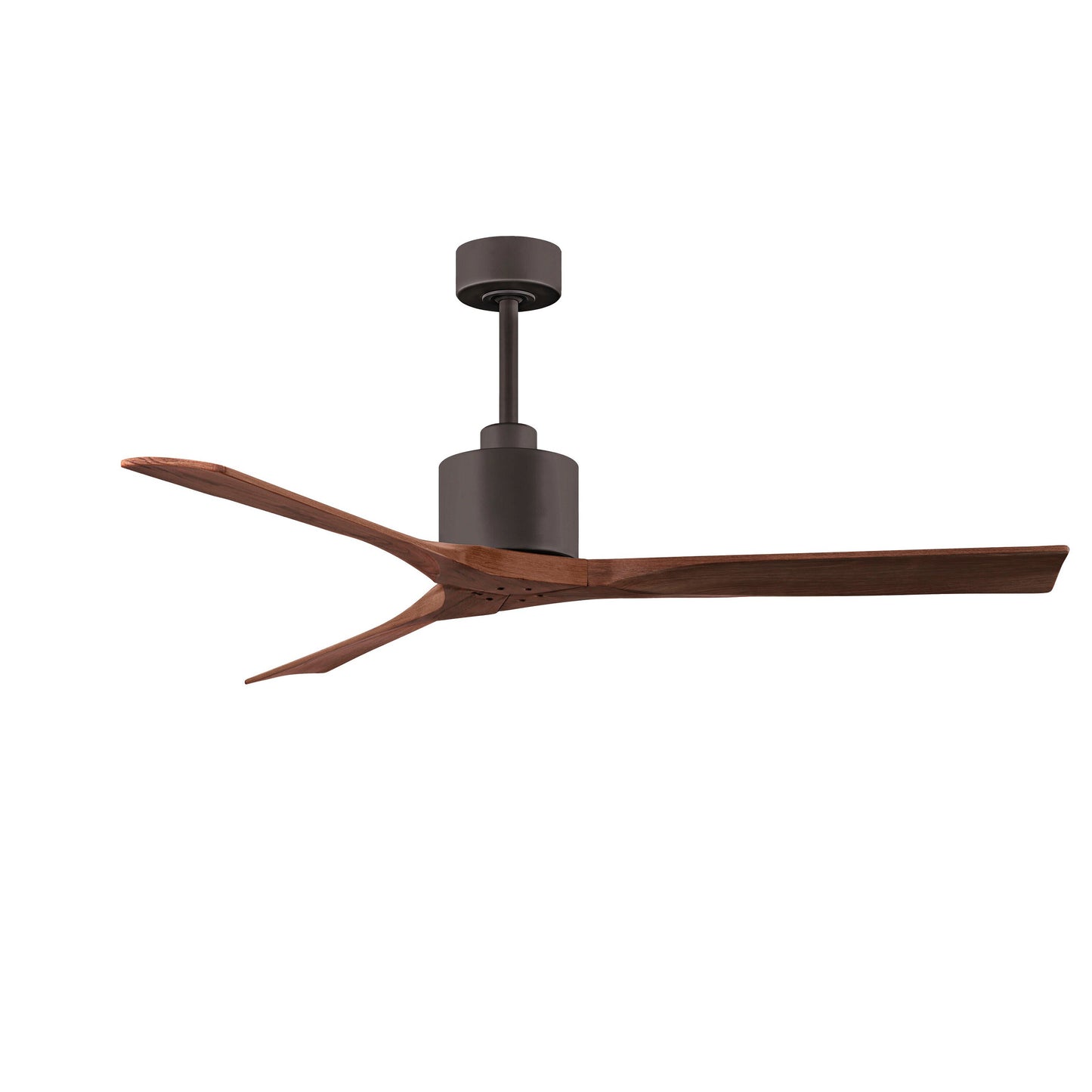 Matthews Fan Company Atlas Nan 60" Textured Bronze Ceiling Fan With Solid Wood Blade In Walnut Finish