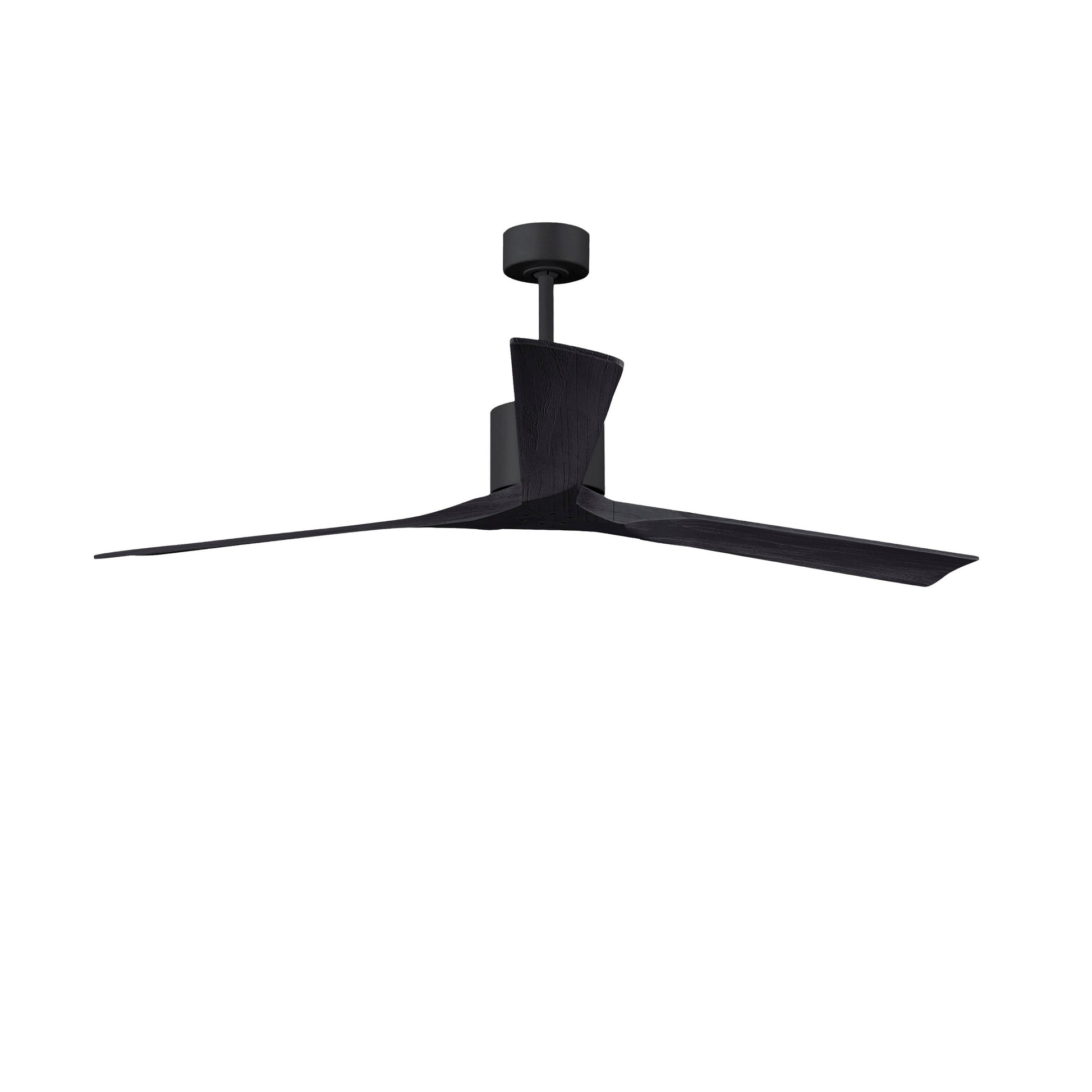 Matthews Fan Company Atlas Nan XL 72" Matte Black Ceiling Fan With Solid Wood Blade In Matte Black Finish