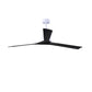 Matthews Fan Company Atlas Nan XL 72" Matte White Ceiling Fan With Solid Wood Blade In Matte Black Finish