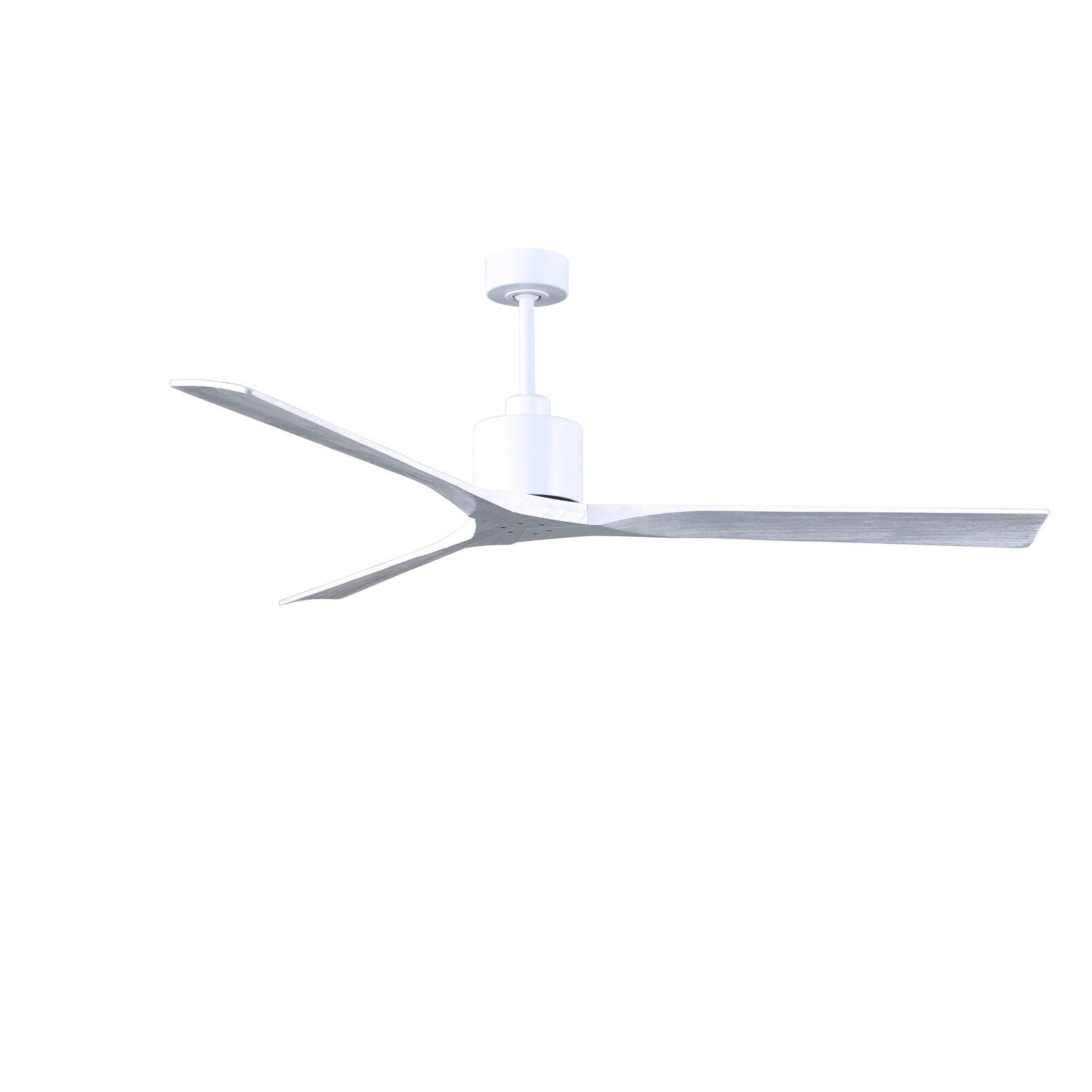 Matthews Fan Company Atlas Nan XL 72" Matte White Ceiling Fan With Solid Wood Blade In Matte White Finish