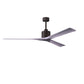 Matthews Fan Company Atlas Nan XL 72" Textured Bronze Ceiling Fan With Solid Wood Blade In Barnwood Tone Finish