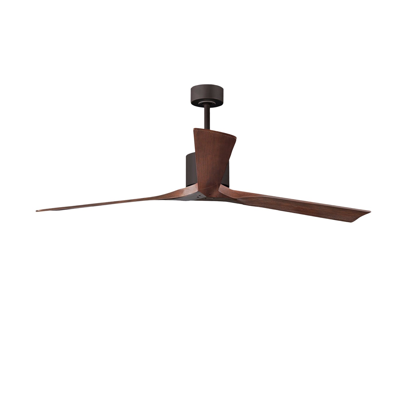 Matthews Fan Company Atlas Nan XL 72" Textured Bronze Ceiling Fan With Solid Wood Blade In Walnut Finish