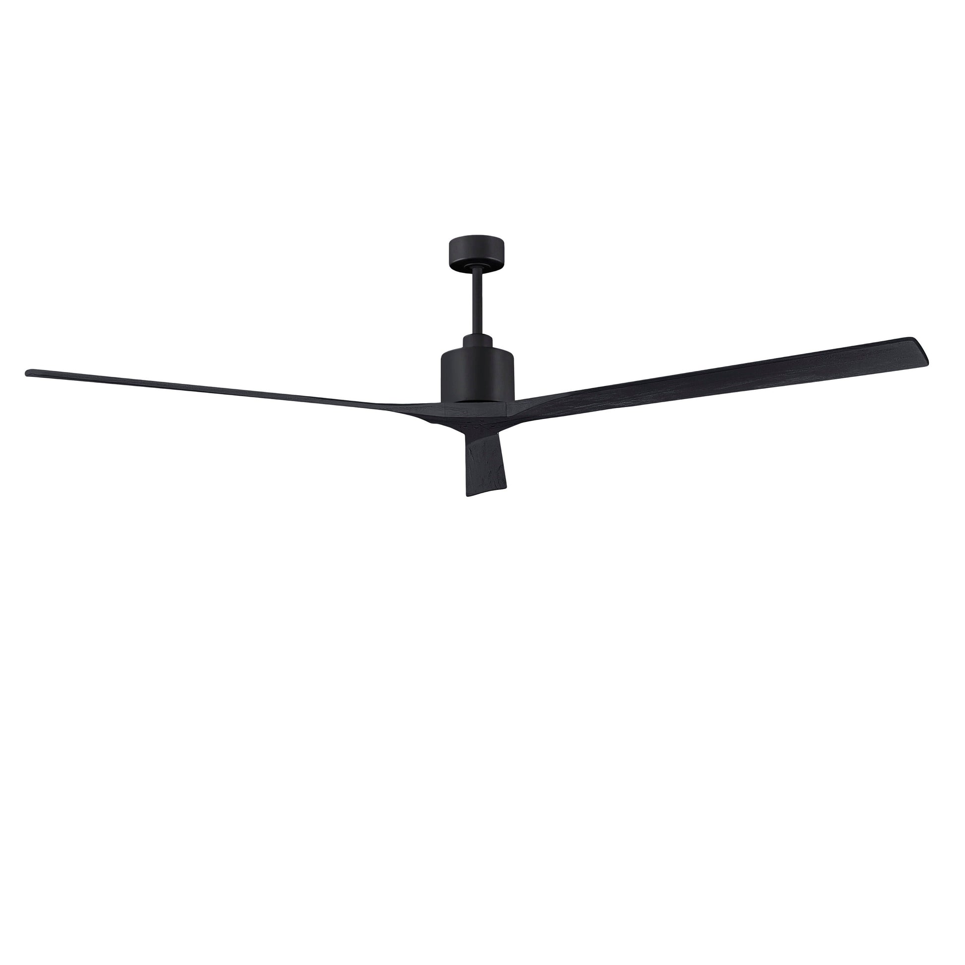 Matthews Fan Company Atlas Nan XL 90" Matte Black Ceiling Fan With Solid Wood Blade In Matte Black Finish