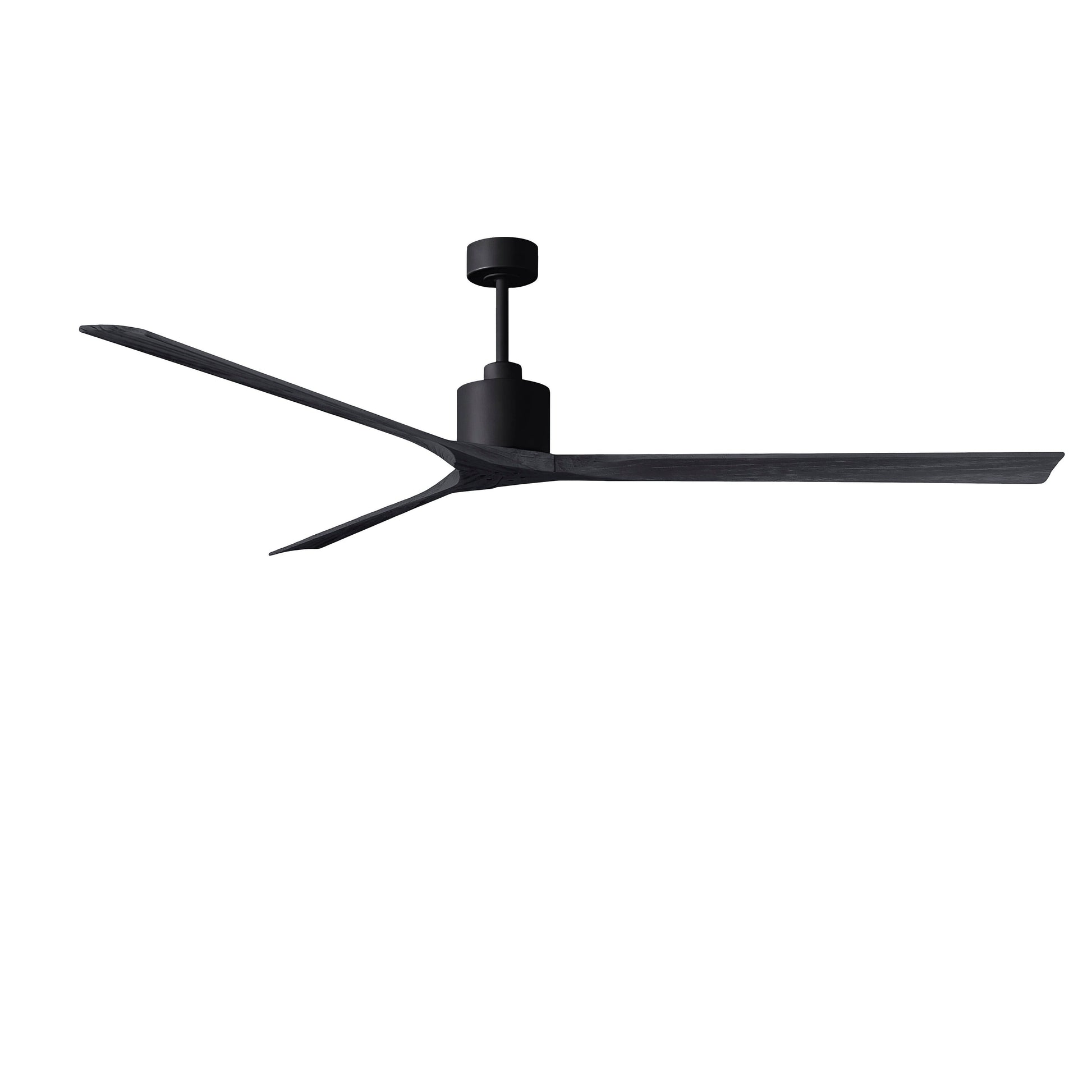 Matthews Fan Company Atlas Nan XL 90" Matte Black Ceiling Fan With Solid Wood Blade In Matte Black Finish