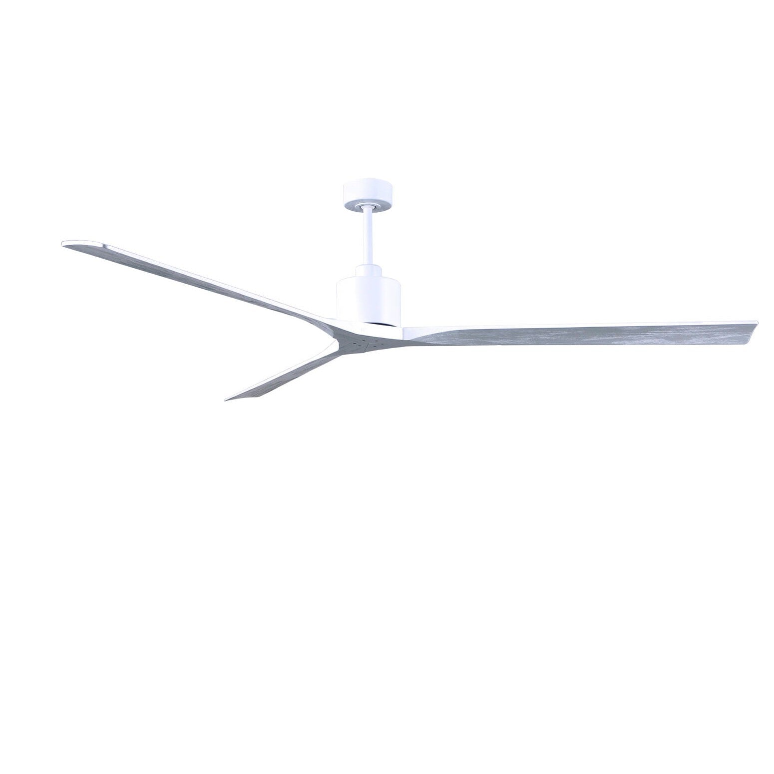 Matthews Fan Company Atlas Nan XL 90" Matte White Ceiling Fan With Solid Wood Blade In Matte White Finish