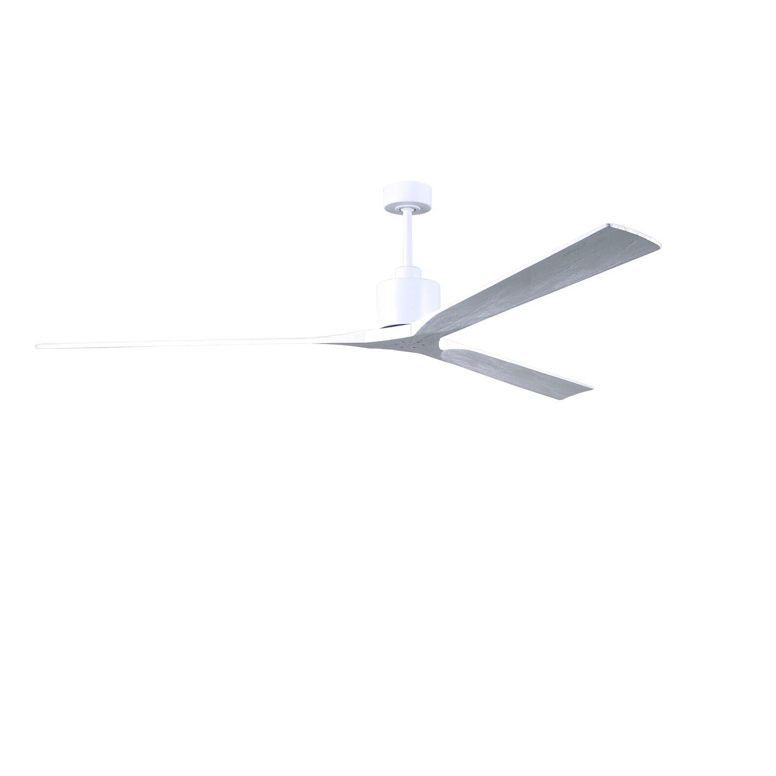 Matthews Fan Company Atlas Nan XL 90" Matte White Ceiling Fan With Solid Wood Blade In Matte White Finish