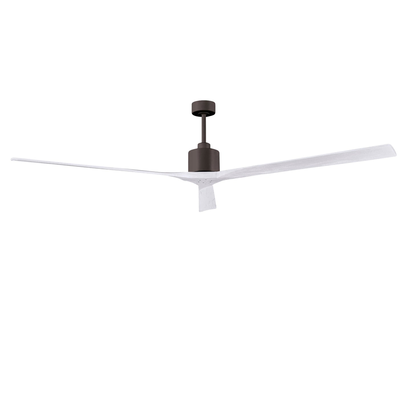 Matthews Fan Company Atlas Nan XL 90" Textured Bronze Ceiling Fan With Solid Wood Blade In Matte White Finish