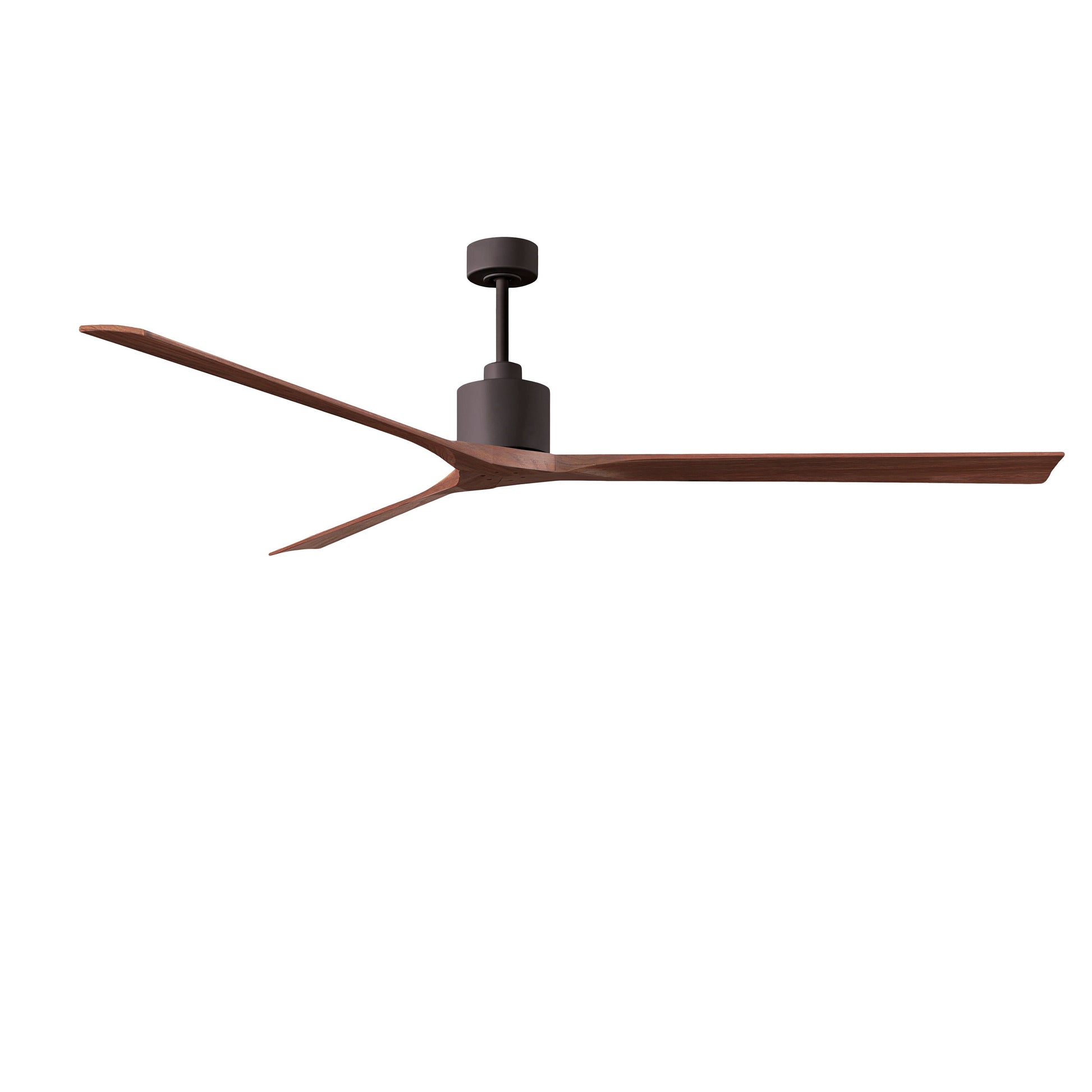 Matthews Fan Company Atlas Nan XL 90" Textured Bronze Ceiling Fan With Solid Wood Blade In Walnut Finish