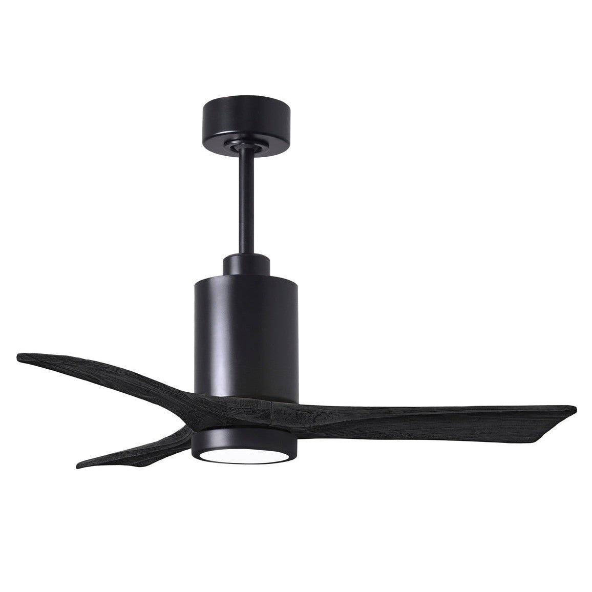 Matthews Fan Company Atlas Patricia-3 42" Matte Black Ceiling Fan With Solid Wood Blade In Matte Black Finish