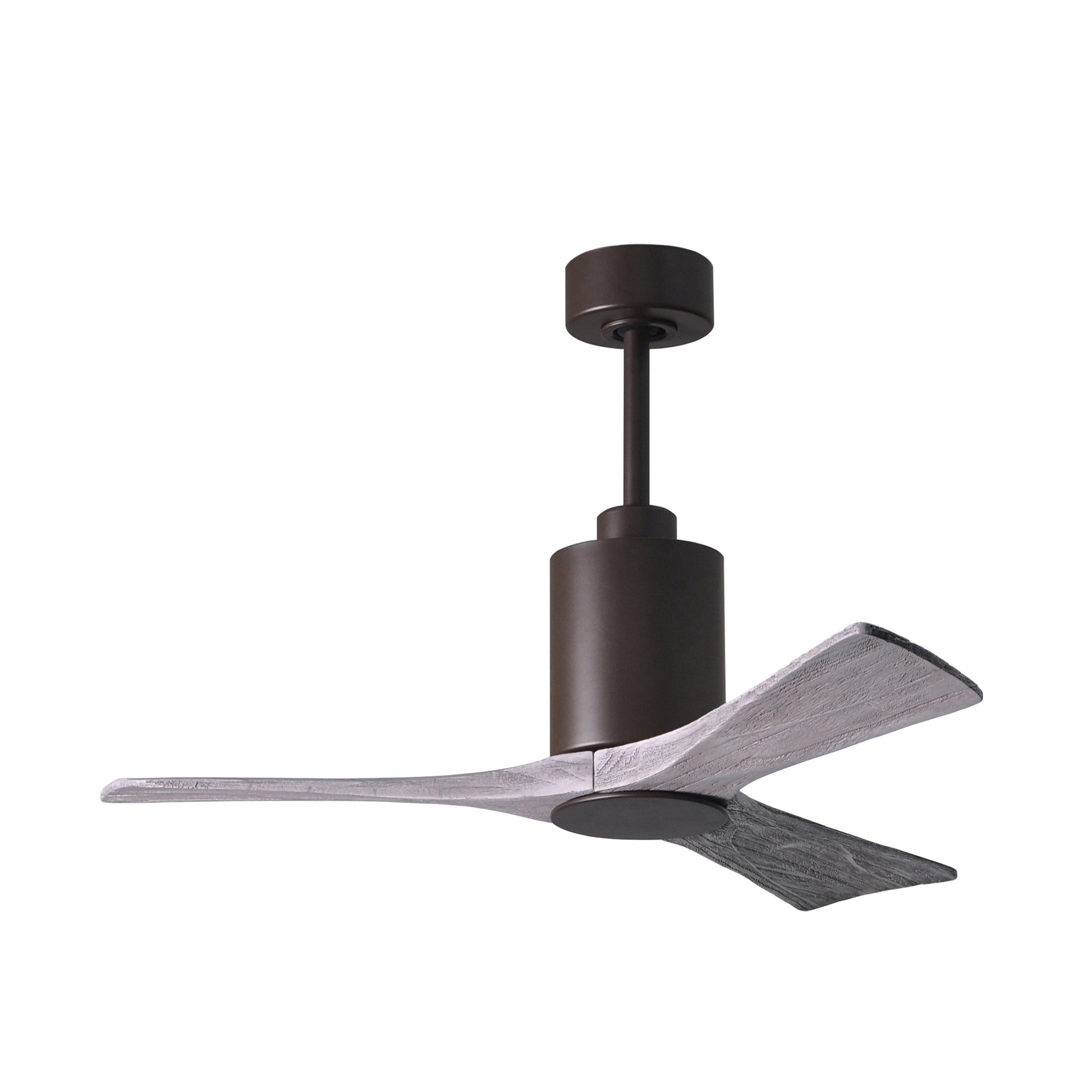 Matthews Fan Company Atlas Patricia-3 42" Textured Bronze Ceiling Fan With Solid Wood Blade In Barnwood Tone Finish