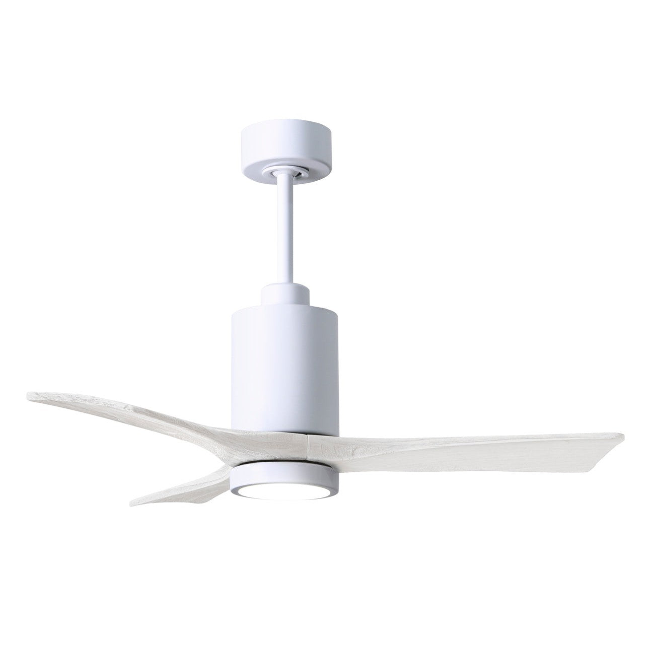 Matthews Fan Company Atlas Patricia-3 42" White Ceiling Fan With Solid Wood Blade In Matte White Finish