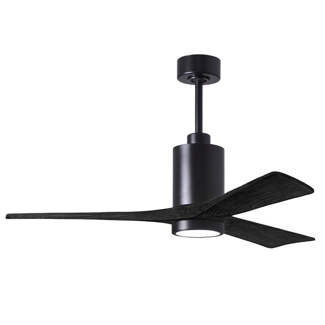 Matthews Fan Company Atlas Patricia-3 52" Matte Black Ceiling Fan With Solid Wood Blade In Matte Black Finish