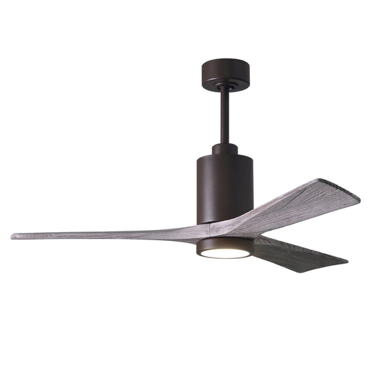 Matthews Fan Company Atlas Patricia-3 52" Textured Bronze Ceiling Fan With Solid Wood Blade In Barnwood Tone Finish