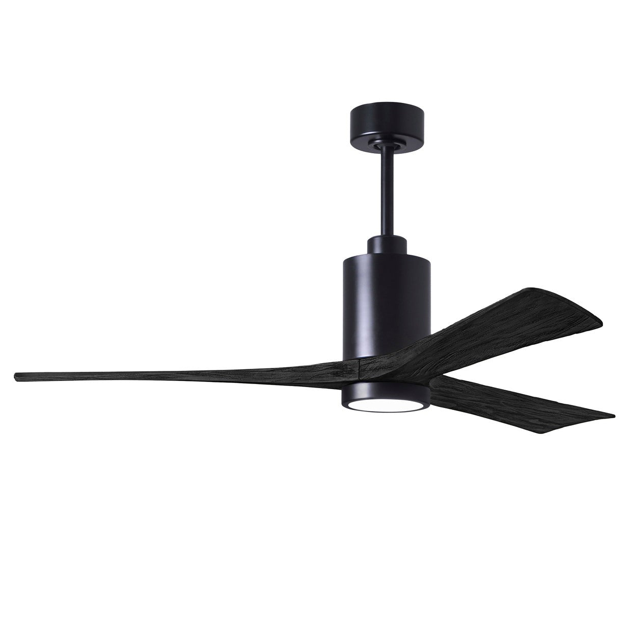 Matthews Fan Company Atlas Patricia-3 60" Matte Black Ceiling Fan With Solid Wood Blade In Matte Black Finish