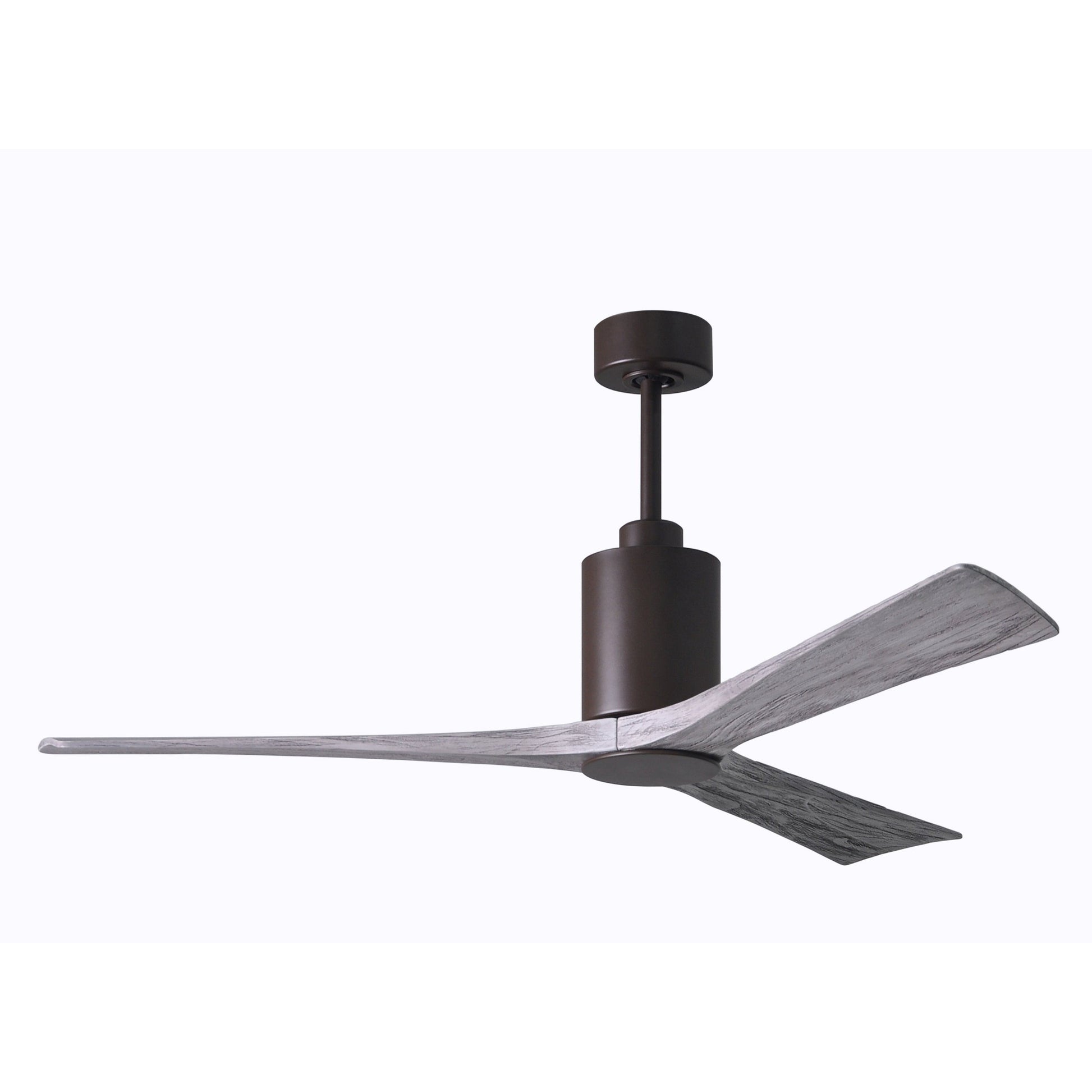 Matthews Fan Company Atlas Patricia-3 60" Textured Bronze Ceiling Fan With Solid Wood Blade In Barnwood Tone Finish