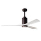 Matthews Fan Company Atlas Patricia-3 60" Textured Bronze Ceiling Fan With Solid Wood Blade In Matte White Finish