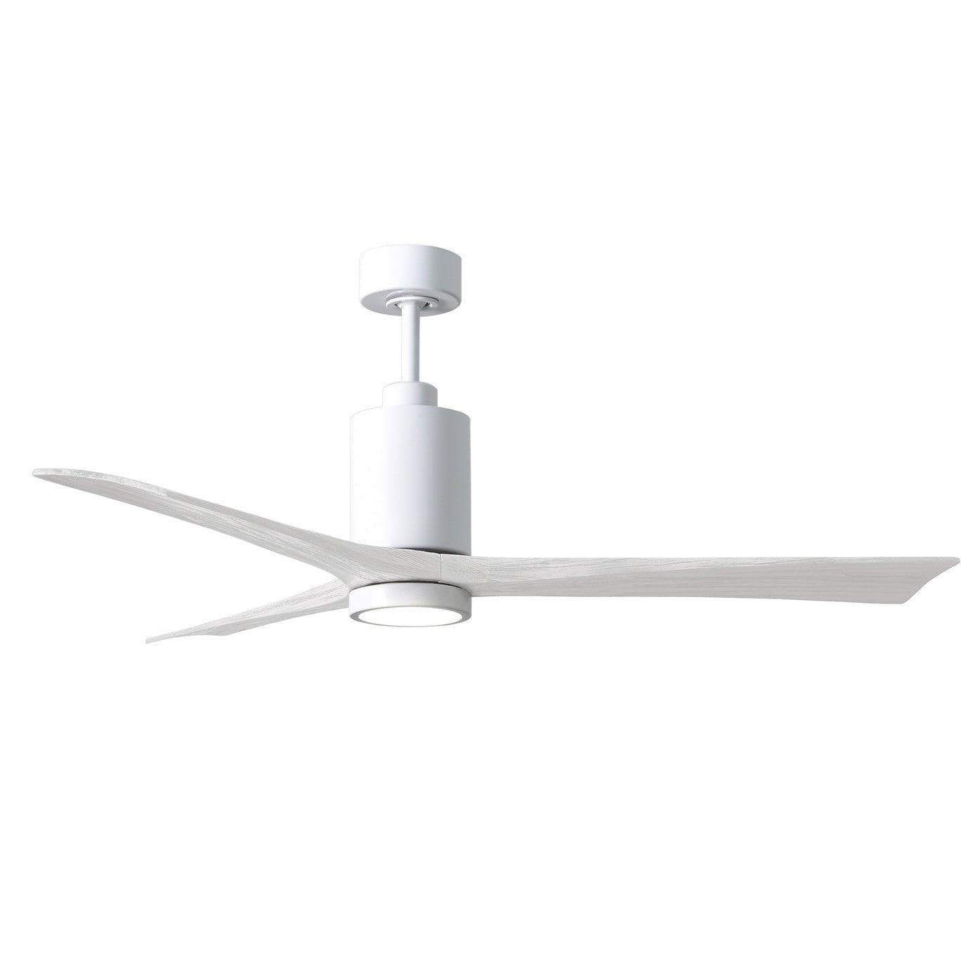 Matthews Fan Company Atlas Patricia-3 60" White Ceiling Fan With Solid Wood Blade In Matte White Finish