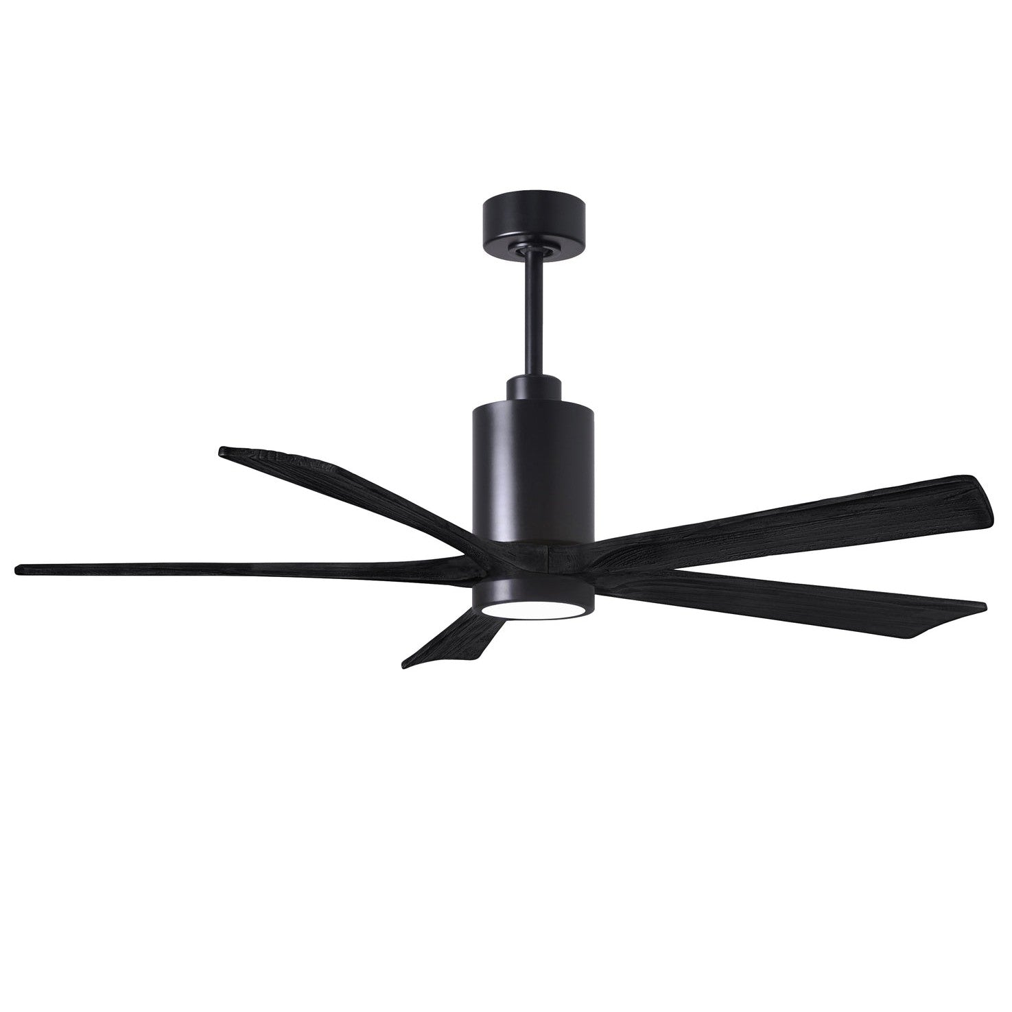 Matthews Fan Company Atlas Patricia-5 60" Matte Black Ceiling Fan With Solid Wood Blade In Matte Black Finish