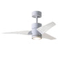 Matthews Fan Company Atlas Super Janet 42" White Ceiling Fan With Solid Wood Blade In Matte White Finish