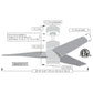 Matthews Fan Company Atlas Super Janet 52" Gloss White Ceiling Fan With Solid Wood Blade In Walnut Tone Finish