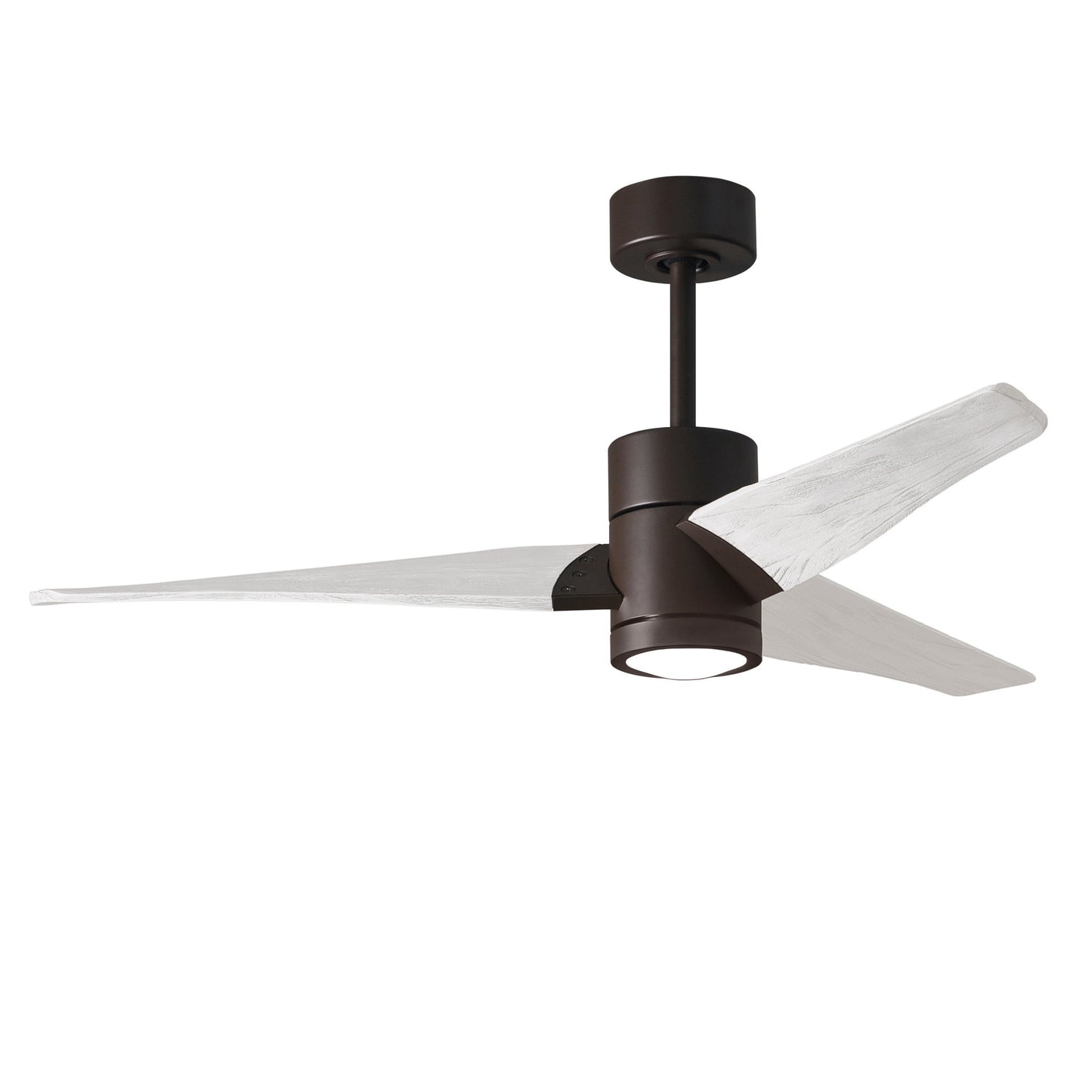 Matthews Fan Company Atlas Super Janet 52" Textured Bronze Ceiling Fan With Solid Wood Blade In Matte White Finish