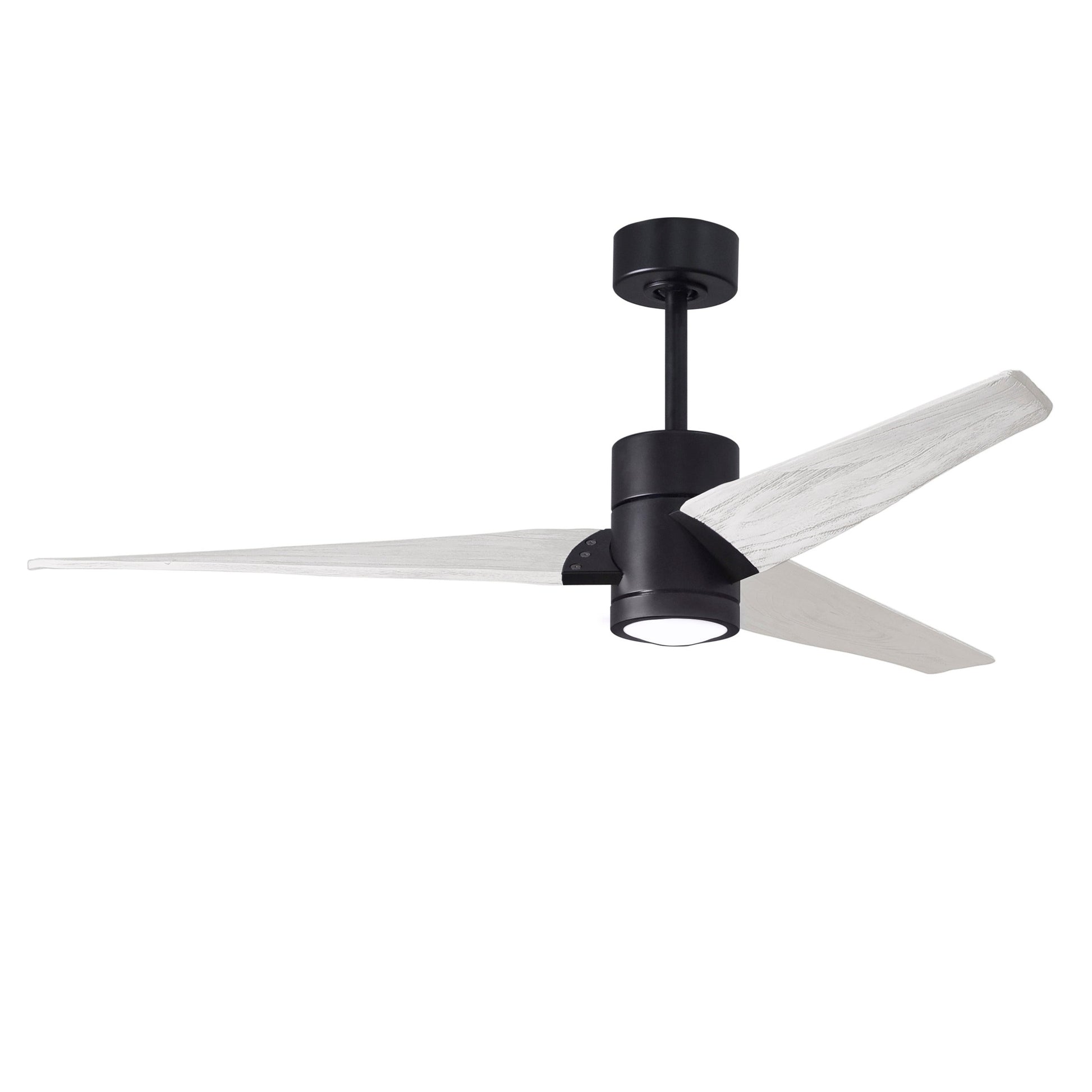 Matthews Fan Company Atlas Super Janet 60" Matte Black Ceiling Fan With Solid Wood Blade In Matte White Finish