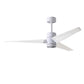 Matthews Fan Company Atlas Super Janet 60" White Ceiling Fan With Solid Wood Blade In Matte White Finish