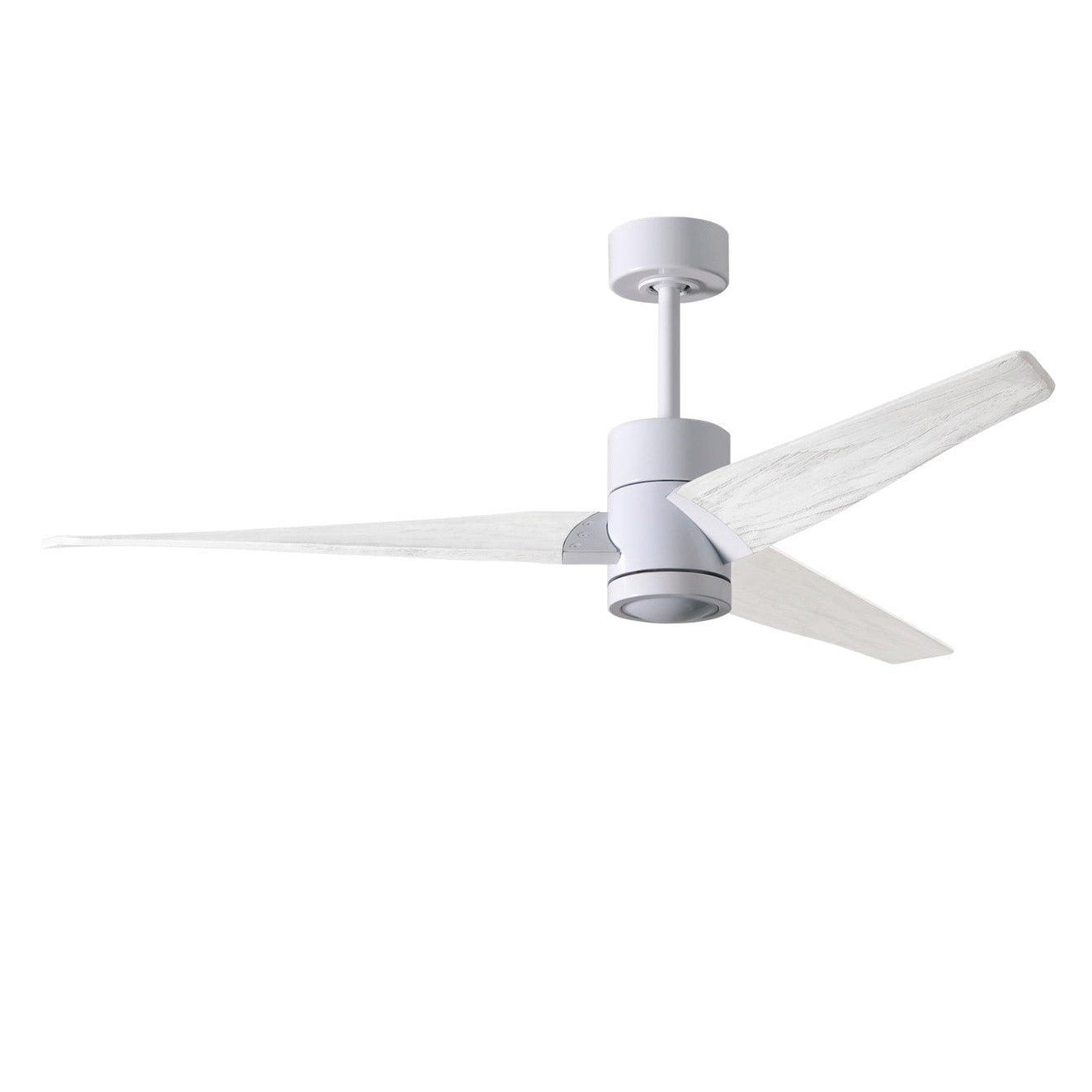 Matthews Fan Company Atlas Super Janet 60" White Ceiling Fan With Solid Wood Blade In Matte White Finish