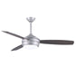 Matthews Fan Company Atlas T-24 52 Brushed Nickel Ceiling Fan With Plywood Blade In Gray Ash/Walnut Finish