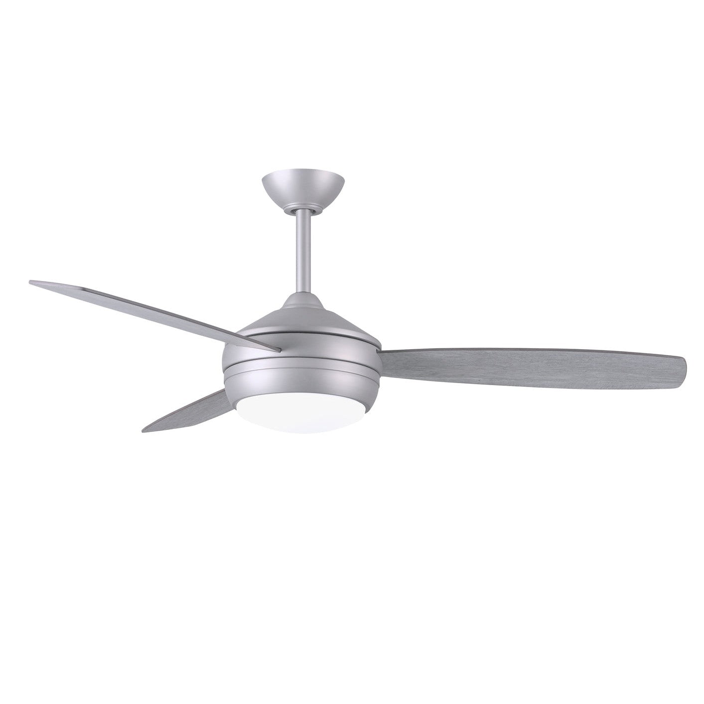Matthews Fan Company Atlas T-24 52 Brushed Nickel Ceiling Fan With Plywood Blade In Maple/Barn Wood Finish