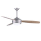 Matthews Fan Company Atlas T-24 52 Brushed Nickel Ceiling Fan With Plywood Blade In Maple/Barn Wood Finish
