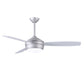 Matthews Fan Company Atlas T-24 52 Brushed Nickel Ceiling Fan With Plywood Blade In Matte White/Brushed Nickel Finish