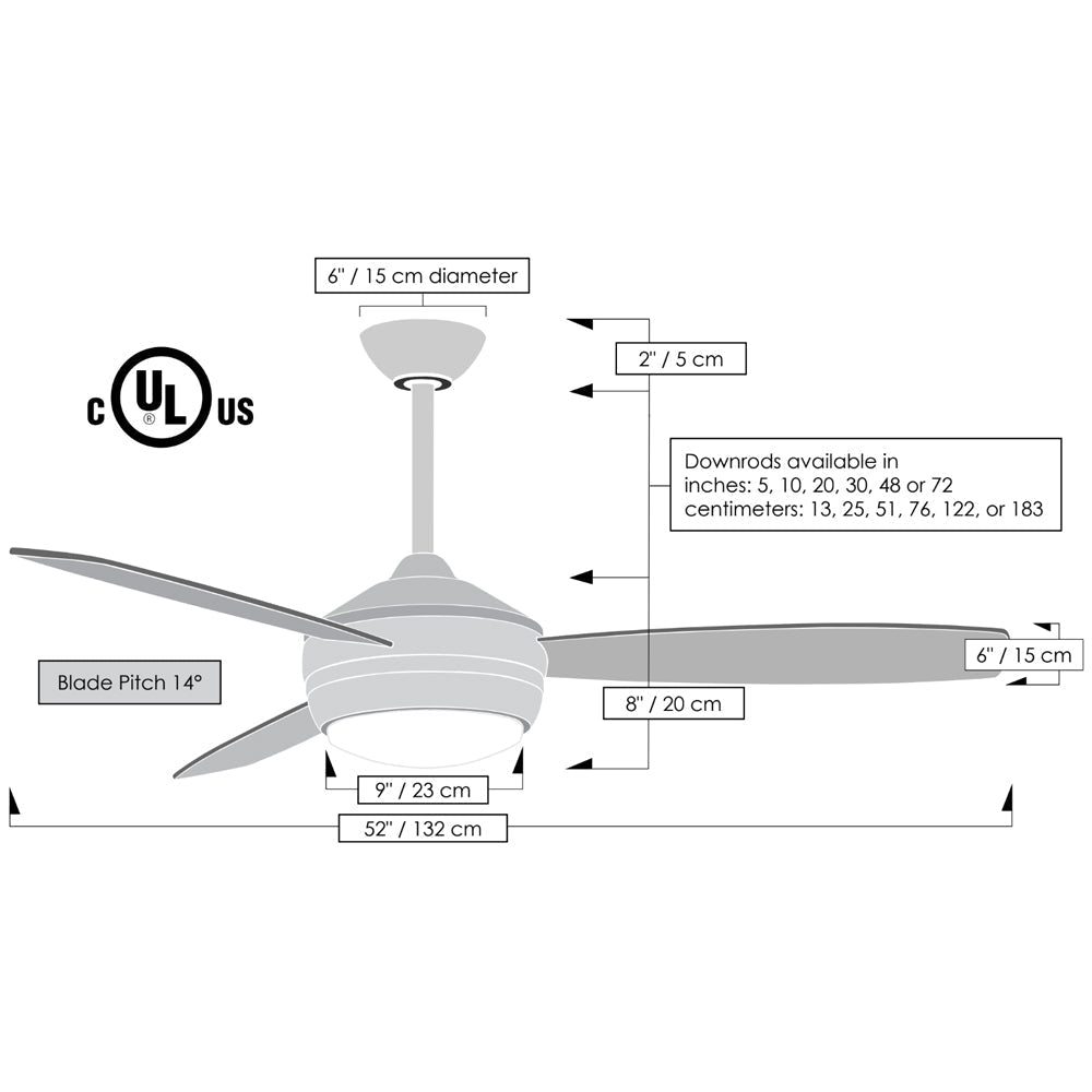 Matthews Fan Company Atlas T-24 52 Brushed Nickel Ceiling Fan With Plywood Blade In Matte White/Brushed Nickel Finish