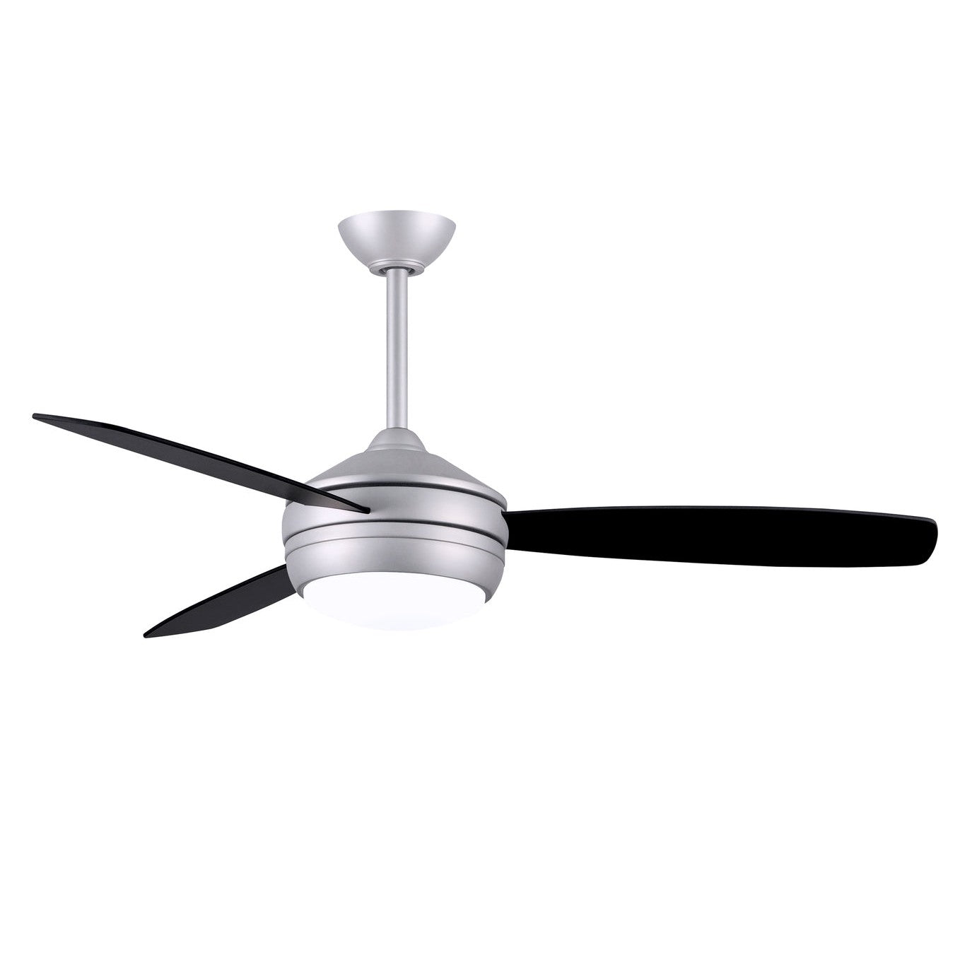 Matthews Fan Company Atlas T-24 52 Brushed Nickel Ceiling Fan With Plywood Blade In Old Oak/Matte Black Finish