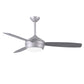Matthews Fan Company Atlas T-24 52 Brushed Nickel Ceiling Fan With Plywood Blade In Old Oak/Matte Black Finish
