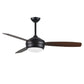 Matthews Fan Company Atlas T-24 52 Matte Black Ceiling Fan With Plywood Blade In Gray Ash/Walnut Finish