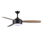 Matthews Fan Company Atlas T-24 52 Matte Black Ceiling Fan With Plywood Blade In Maple/Barn Wood Finish