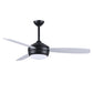Matthews Fan Company Atlas T-24 52 Matte Black Ceiling Fan With Plywood Blade In Matte White/Brushed Nickel Finish