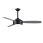 Matthews Fan Company Atlas T-24 52 Matte Black Ceiling Fan With Plywood Blade In Matte White/Brushed Nickel Finish